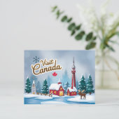Besuch Kanada im Winter Postkarte (Stehend Vorderseite)
