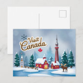 Besuch Kanada im Winter Postkarte (Vorne/Hinten)