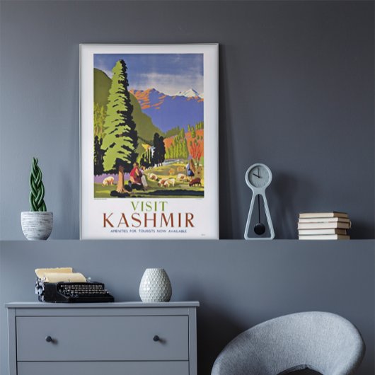 Besuch Kaschmir Indien | Vintage Travel Poster