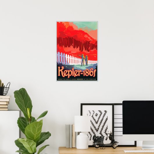 BESUCH KEPLER-186f NASA JPL Visionen der Zukunft Poster (Heimbüro)