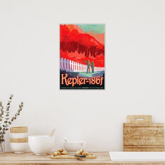 BESUCH KEPLER-186f NASA JPL Visionen der Zukunft Poster (Küche)