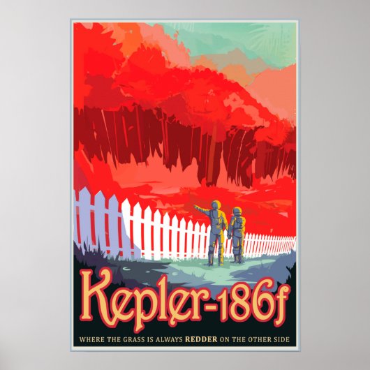 BESUCH KEPLER-186f NASA JPL Visionen der Zukunft Poster (Vorne)