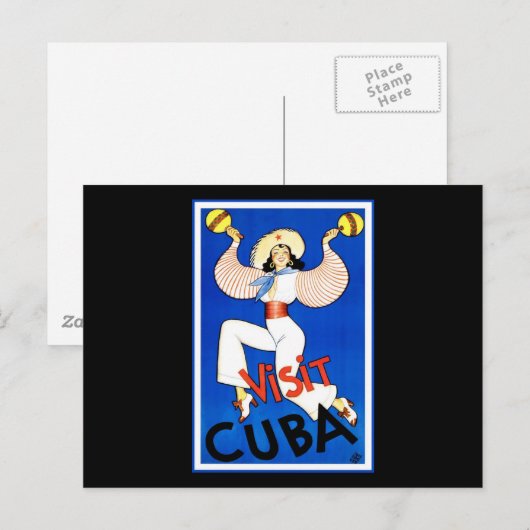 Besuch Kuba Postkarte (Vorne/Hinten)