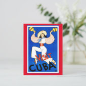 Besuch Kuba Vintag Postkarte (Stehend Vorderseite)