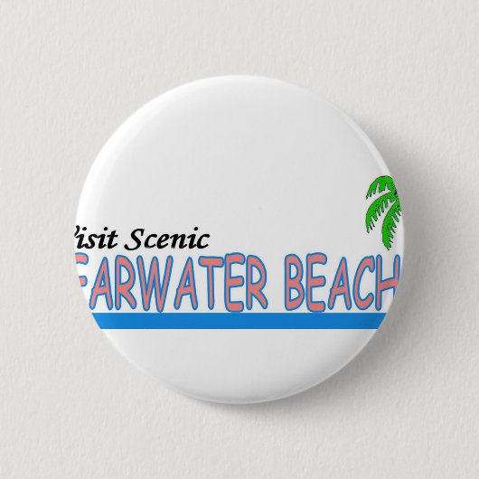 Besuch landschaftlicher Clearwater Strand Button (Vorderseite)
