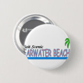 Besuch landschaftlicher Clearwater Strand Button (Vorne & Hinten)