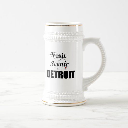 Besuch landschaftliches Detroit Bierglas (Rechts)
