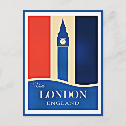 Besuch London, England Postkarte (Vorderseite)