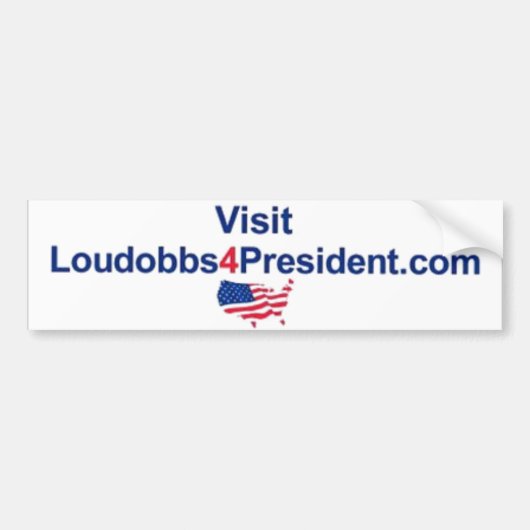 Besuch LouDobbs4President.com Autoaufkleber (Vorne)