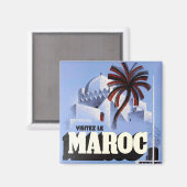 Besuch Marokko Jahrgang Reise Magnet (Vorderseite/Rückseite)
