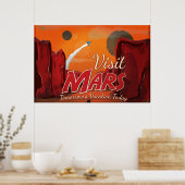 Besuch Mars Vintage Poster (Küche)