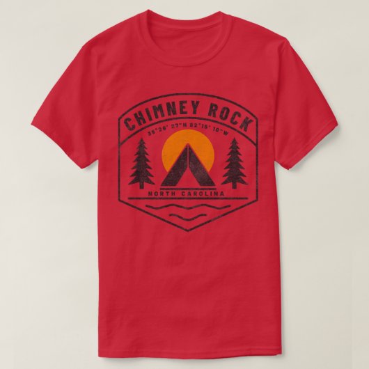 Besuch NC Bergstädte Chimney Rock NC T-Shirt (Design vorne)