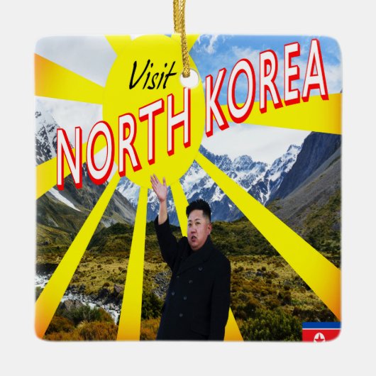 Besuch Nordkorea Keramikornament (Vorderseite)