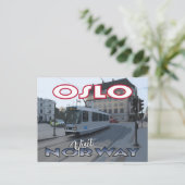 Besuch... Oslo, Norwegen - Postkarte (Stehend Vorderseite)
