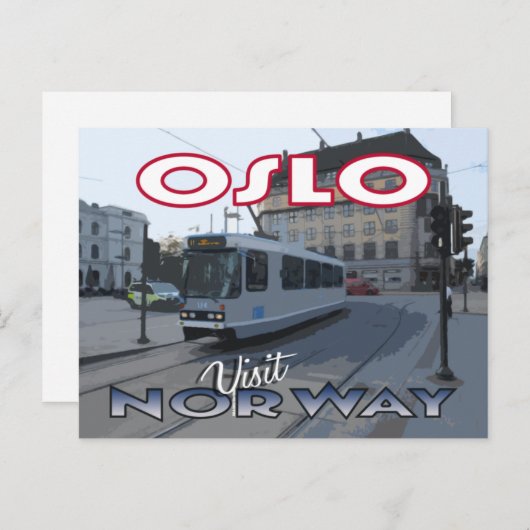Besuch... Oslo, Norwegen - Postkarte (Vorne/Hinten)