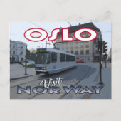 Besuch... Oslo, Norwegen - Postkarte (Vorderseite)