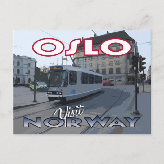 Besuch... Oslo, Norwegen - Postkarte (Vorderseite)