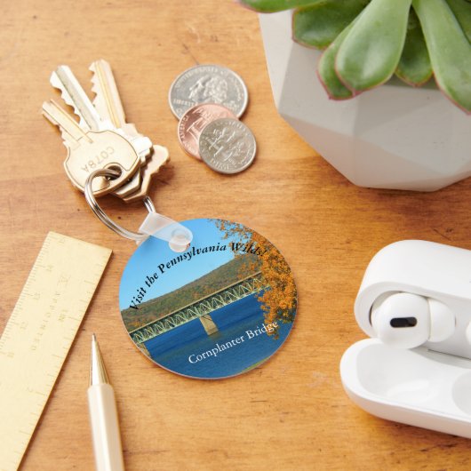 Besuch PA Wilds Picturesque Souvenir Casey Bridge Schlüsselanhänger (Schreibtisch)