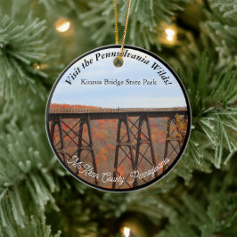 Besuch PA Wilds Picturesque Souvenir Kinzua Bridge Keramik Ornament