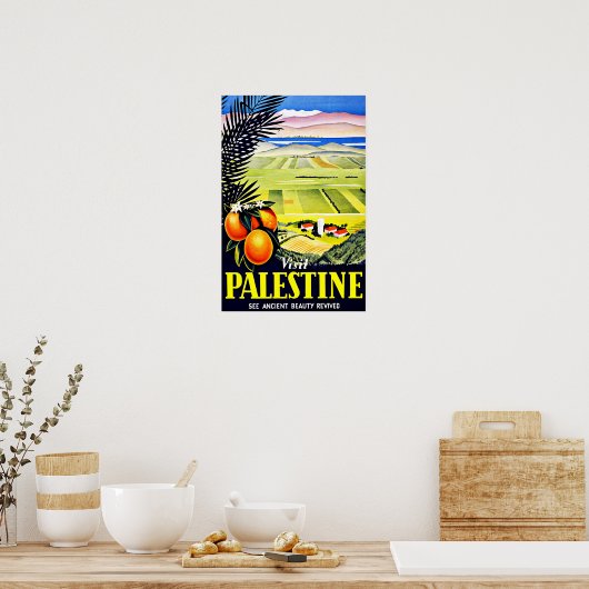 Besuch Palästina Vintage Reise Poster (Küche)
