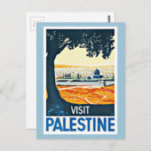 Besuch Palästina Vintage Reise Postkarte (Vorne/Hinten)