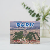 Besuch... Paris, Frankreich - Postkarte (Stehend Vorderseite)