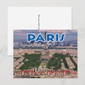 Besuch... Paris, Frankreich - Postkarte (Vorne/Hinten)