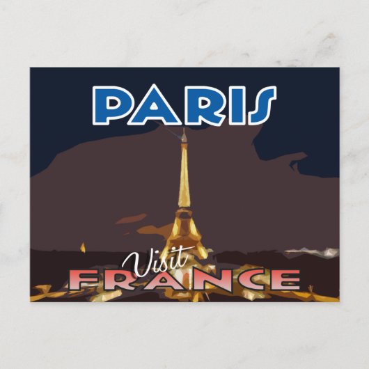 Besuch... Paris, Frankreich - Postkarte (Vorderseite)