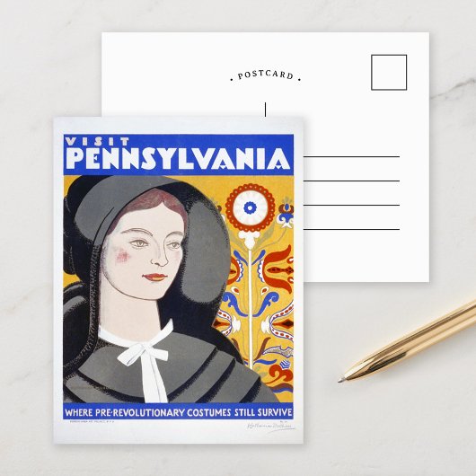 Besuch Pennsylvania | Vintage Travel Postkarte