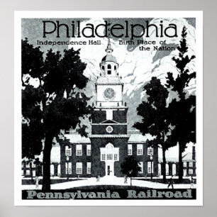Besuch Philadelphia auf der Pennsylvania Eisenbahn Poster