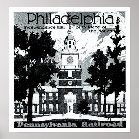 Besuch Philadelphia auf der Pennsylvania Eisenbahn Poster (Vorne)