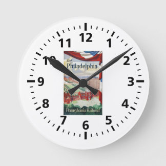 Besuch Philadelphia über das      PennsylvaniaWatc Runde Wanduhr