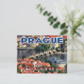Besuch... Prag, Tschechien Postkarte (Stehend Vorderseite)