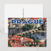 Besuch... Prag, Tschechien Postkarte (Vorne/Hinten)