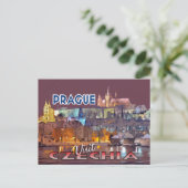 Besuch... Prag, Tschechien Postkarte (Stehend Vorderseite)