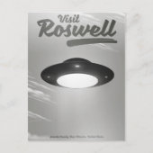 Besuch Roswell UFO Vintage Poster Postkarte (Vorderseite)