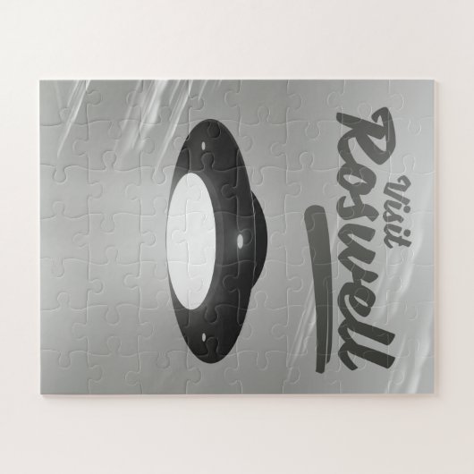 Besuch Roswell UFO Vintage Poster Puzzle (Horizontal)