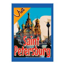 Besuch Sankt Petersburg Vintage Poster Remastered