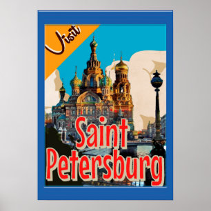 Besuch Sankt Petersburg Vintage Poster Remastered