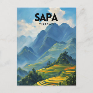 Besuch Sapa Vietnam Postkarte