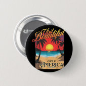 Besuch schöne Golf Amerika Funny Trump umbenennen Button (Vorne & Hinten)