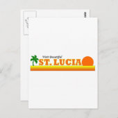 Besuch Schöne St. Lucia Postkarte (Vorne/Hinten)