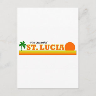 Besuch Schöne St. Lucia Postkarte