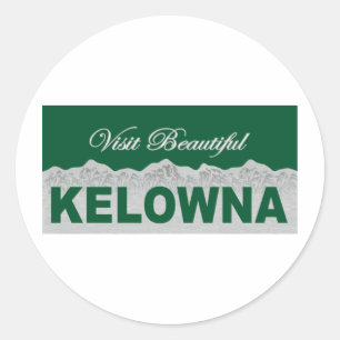 Besuch schönes Kelowna Runder Aufkleber