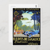 Besuch Spanien Vintage Reise Postkarte (Vorne/Hinten)