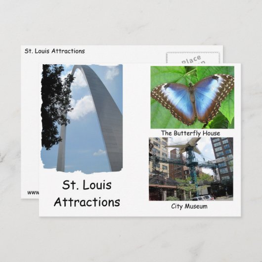 Besuch St. Louis. Postkarte (Vorne/Hinten)