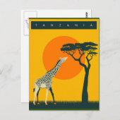 Besuch Tansania Vintage Reise Postkarte (Vorne/Hinten)