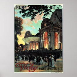 Besuch VICHY FRANCE 1942 Weltkrieg 2 Vintage Trave Poster