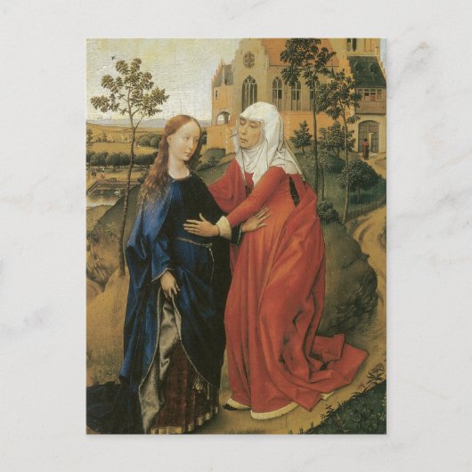 Besuch von Mary - Rogier Van Der Weyden Postkarte (Vorderseite)