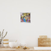 Besuch von Monets Garten - Kunstcollage Poster (Küche)
